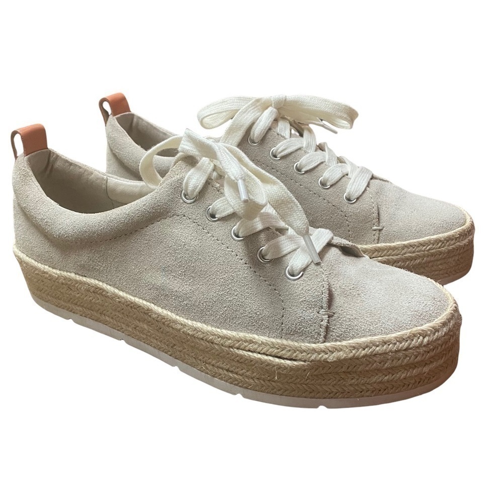 Treasure & Bond Payge Platform Leather Espadrille Lace Up Sneaker Size 9.5M - Picture 2 of 11